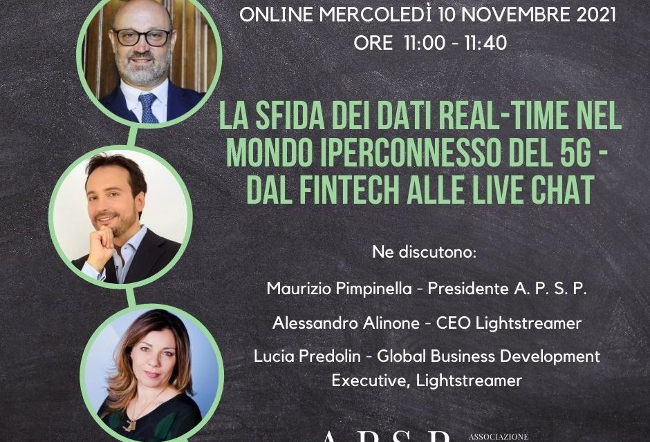 Confronto con Alessandro Alinone e Lucia Predolin: la sfida dei dati real time