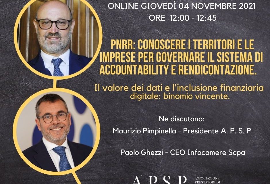Confronto con Paolo Ghezzi: PNRR, conoscere i territori e le imprese per governare il sistema di accountability