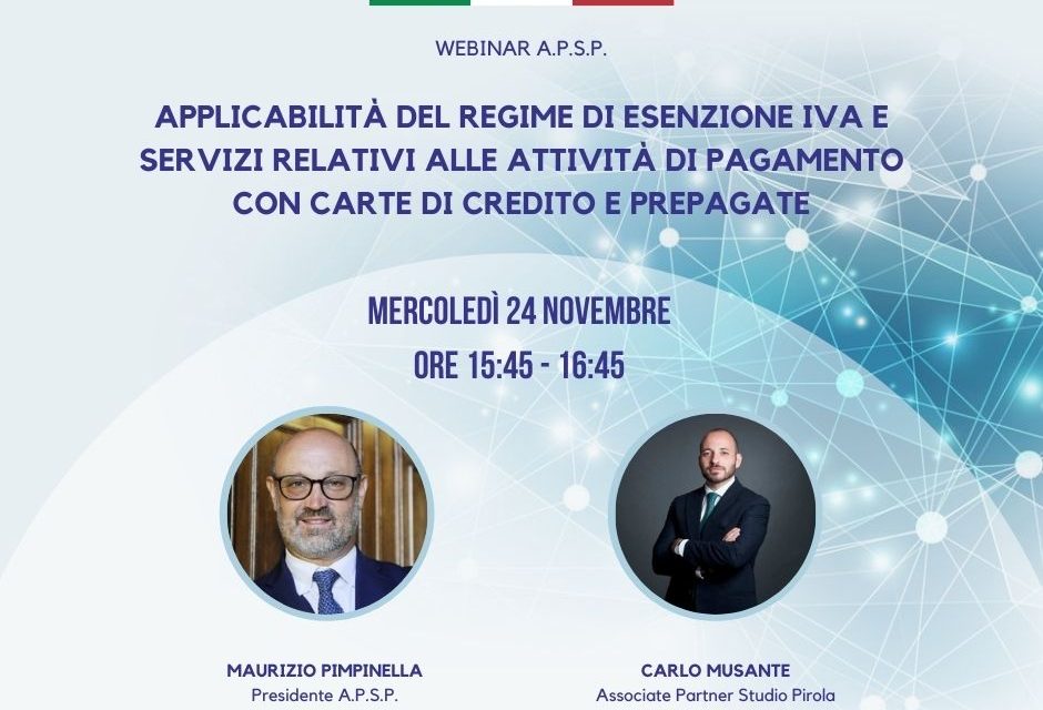 Applicabilita’ del regime di esenzione IVA e servizi relativi alle attivita’ di pagamento con carte di credito e prepagate