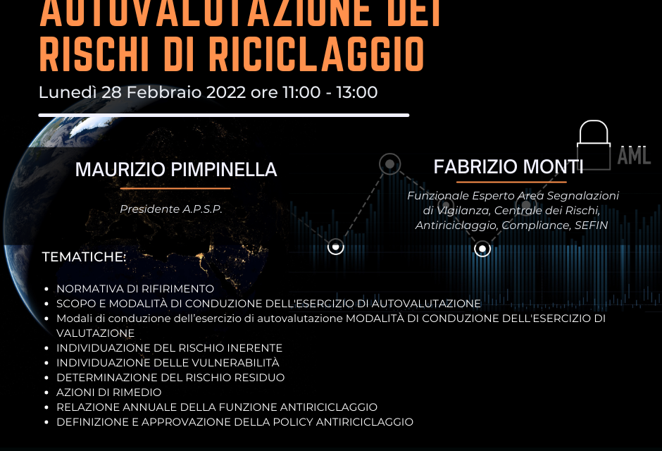 L’autovalutazione dei rischi di riciclaggio e gli impatti sull’organizzazione aziendale